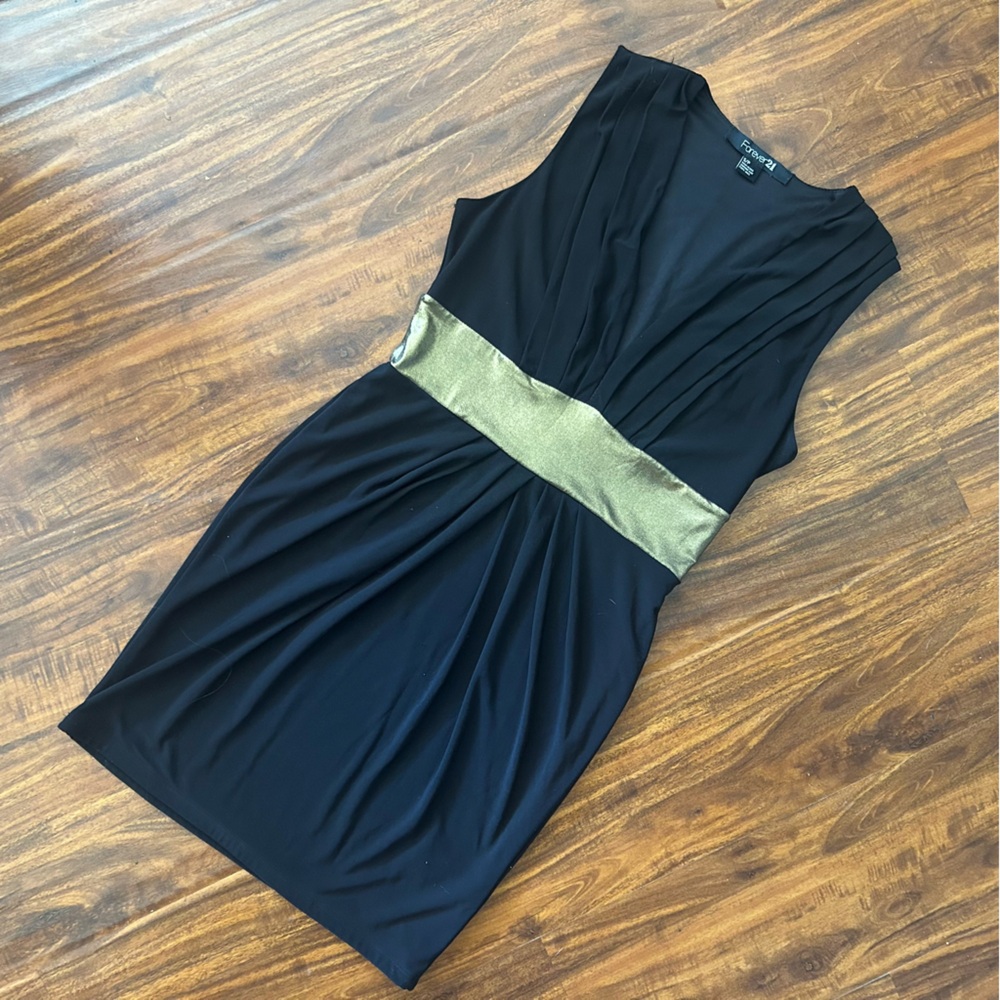Forever 21 Black and Gold Party Dress